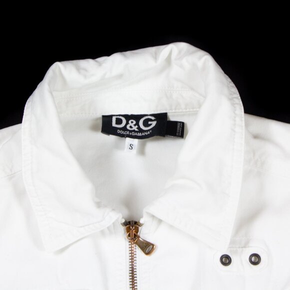 VINTAGE WHITE MULTIPOCKET D&G JACKET WHITE DENIM - Picture 8 of 8